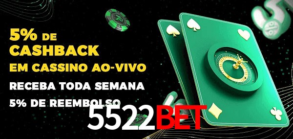 Promoções do cassino ao Vivo 5522BET